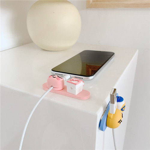 Factory Direct Sales Creative Apple Charging Cable Magnetic Suction Hub Cartoon Lion Desktop Anti-Winding Organizer Applicable 