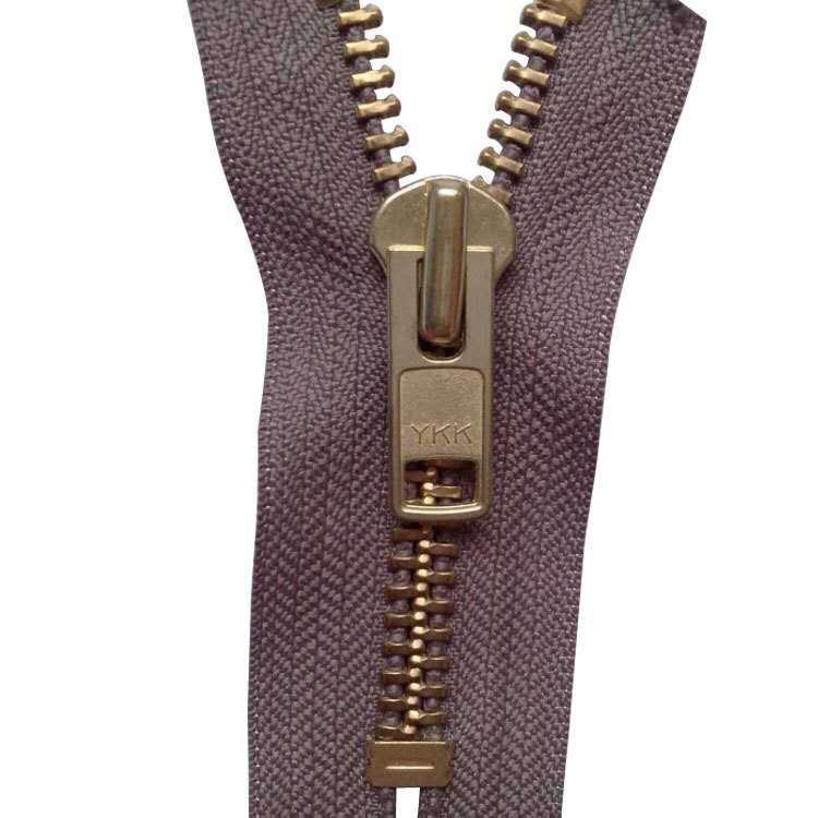 YKK品牌 YKK铜拉链批发金属码装拉链YKK10号金铜闭口拉链质量保证
