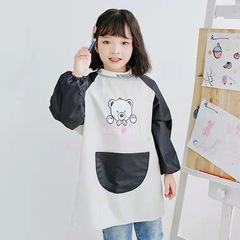 Children's apron bib long-sleeved waterproof painting clothes art painting clothes kindergarten baby eating custom LOGO