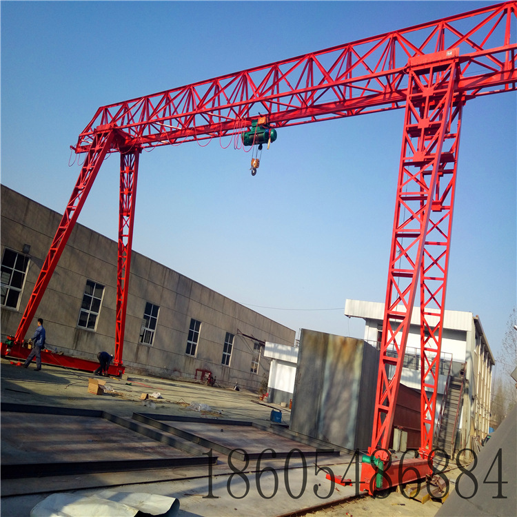 门式起重机龙门吊 轨道运行起重龙门吊 小型电动单梁行车龙门吊