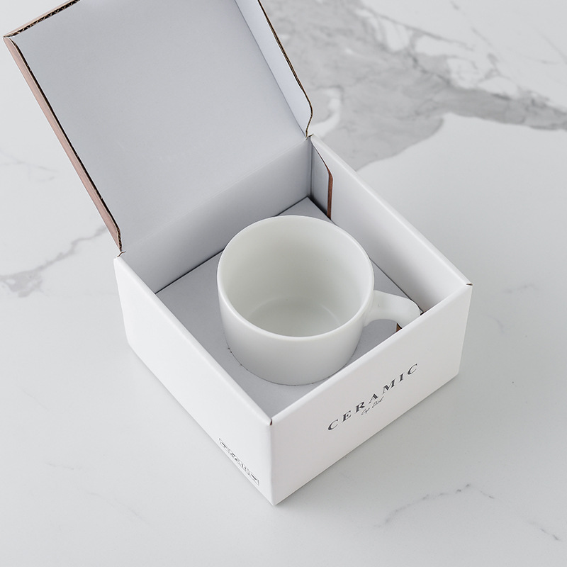 Caja de regalo creativa nórdico mango de madera taza de madera hogar tarde té taza de café cerámica vintage guirnalda taza y platillo