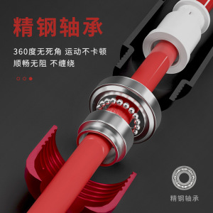 铝柄钢丝跳绳运动负重万向轴承铝合金跳绳手柄竞速健身中考跳绳