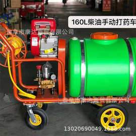 汽油拉管手推打药机 蔬菜大棚弥雾机 200升喷雾器图片