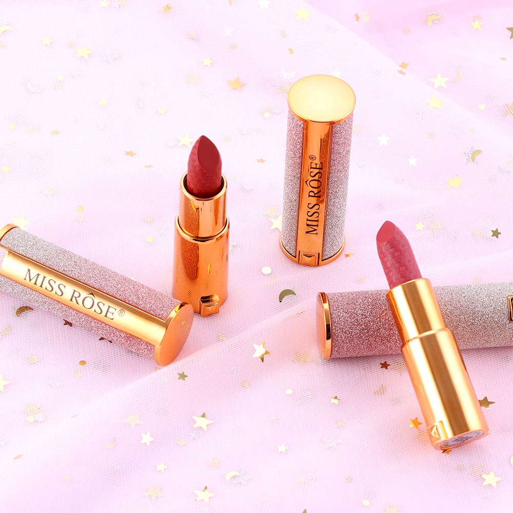 Rouge À Lèvres Hydratant Fashion Bright Star Lipstick Gold Tube display picture 3