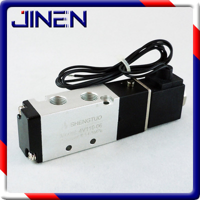 电磁阀 4V110-06 PT1/8 二位五通 电磁阀 电池阀 引线式 出线式