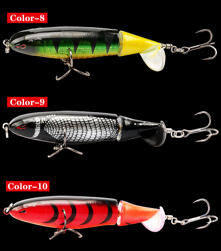 2 Pcs Whopper Plopper fishing lures bass trout Saltwater Sea Fishing Lure