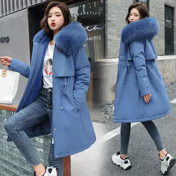 Mid Long Style To Overcome Cotton Padded Lamb Maoneicun Down And Cotton Padded Jacket For Women - ShopShipShake