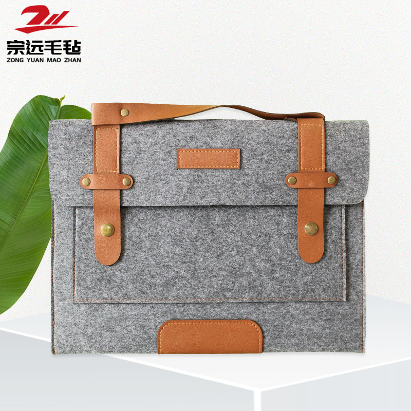 毛毡包 毛毡手提包毛毡购物包 新款韩版单肩手提收纳袋毛毡包