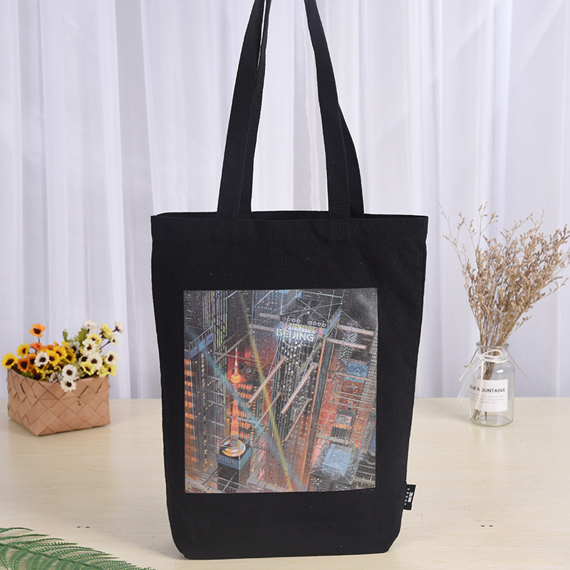 定制帆布袋简约购物广告布袋单肩手提袋子帆布包定做加印LOGO