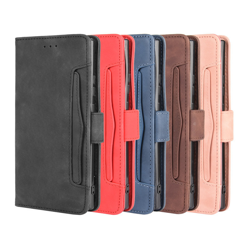 For Samsung Note20 Phone Case Galaxy Note20 Ultra 5G Multi-Card Slot Phone Leather Case Flip Cover
