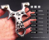 Stainless steel 304 flat skin slingshot large support throat lock throat wolf free integrated fast -pressure line cutting CNC CNC slingshot