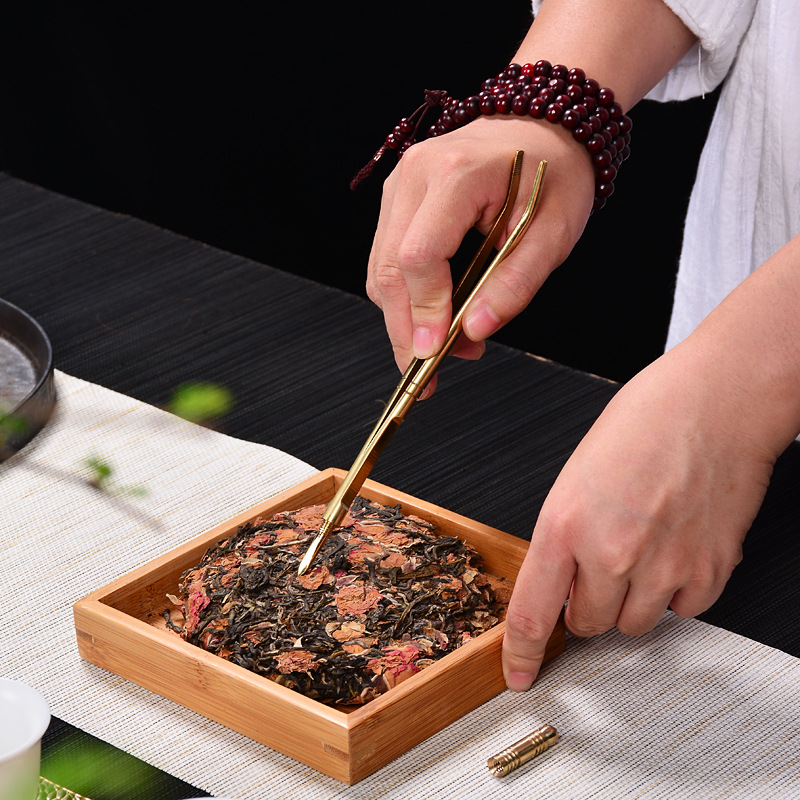 Clip de té de cobre puro, clip de lavado de tazas, clip de té kung fu, clip de té de cobre, accesorios para la ceremonia del té, artículos de té sin correo