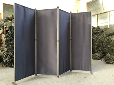 Customized indoor mobile screen simple living room fabric partition screen folding mobile partition screen wall (Çadırlar) - color-matching-double
