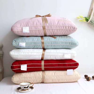 微商爆款希儿顿立体枕芯酒店蚕丝棉烫钻纯色枕头批发团购一件代发|ms