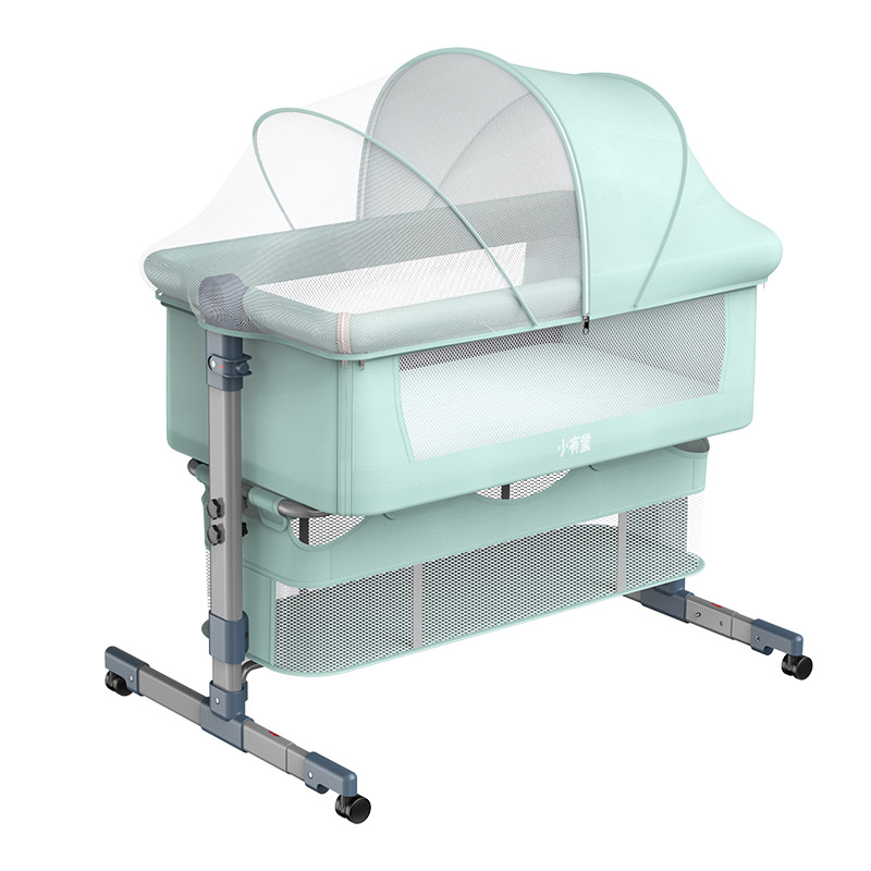 Cuna para bebé que se puede unir a una cama grande, cuna plegable biónica, cama pequeña para bebé junto a la cama, cuna mecedora para recién nacidos, portátil.