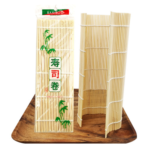 Sushi bamboo curtain 24*24 yellow skin kimbap mold sushi seaweed rolling curtain non-stick sushi mat tools wholesale