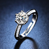 Ring with stone, wedding ring, internet celebrity, one carat, wholesale