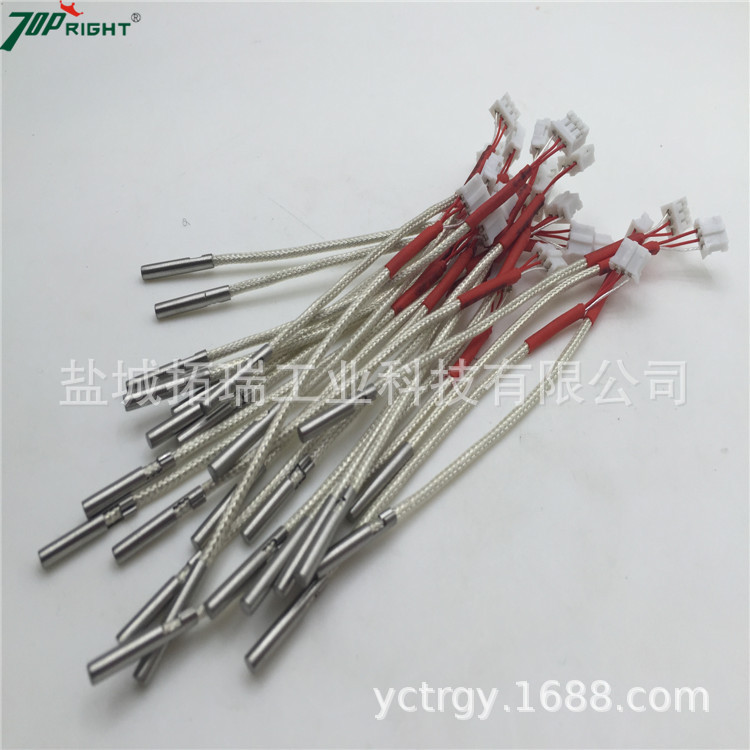 供应3d打印机测温头 pt100热电阻 3mmpt100传感器