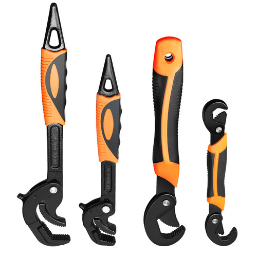 Universal wrench, universal movable opening wrench, multi-functional quick opening pipe wrench, board tool set