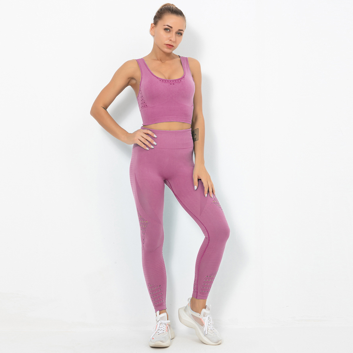 seamless knitted quick-drying sports yoga suits  NSLX12872