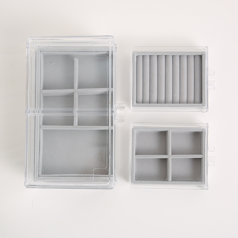 Three-layer Flannel Bottom Transparent Storage Box display picture 9