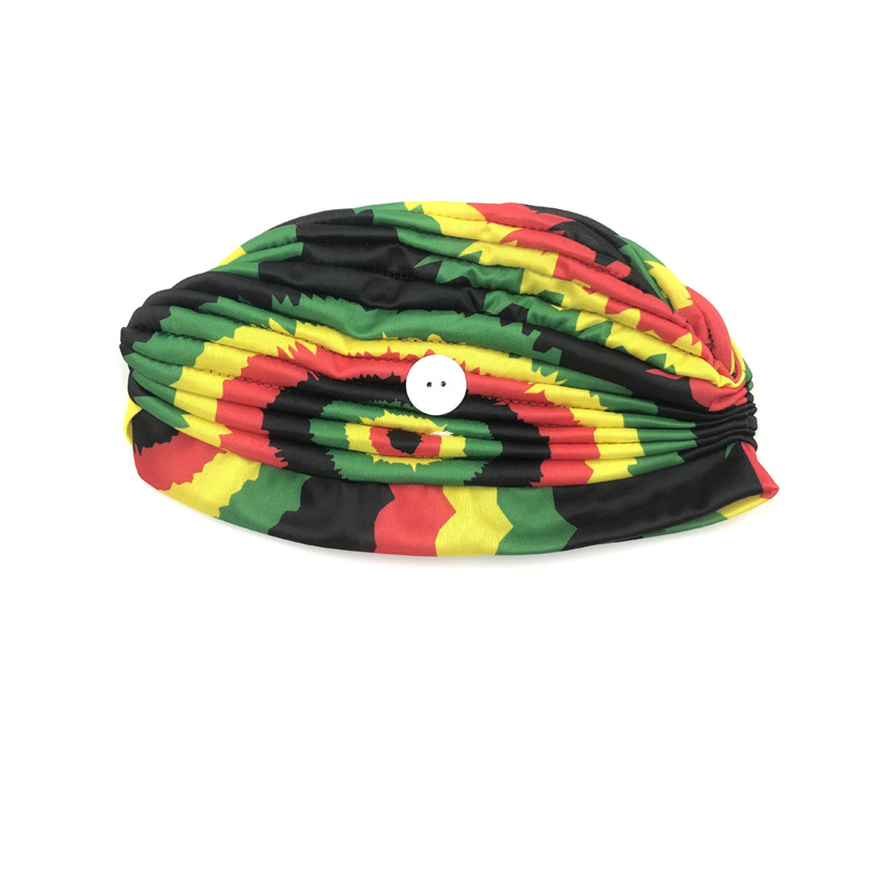 The New Fashion Colorful Stripe Fabric Headband Button Anti-le Hairband Wholesale display picture 21