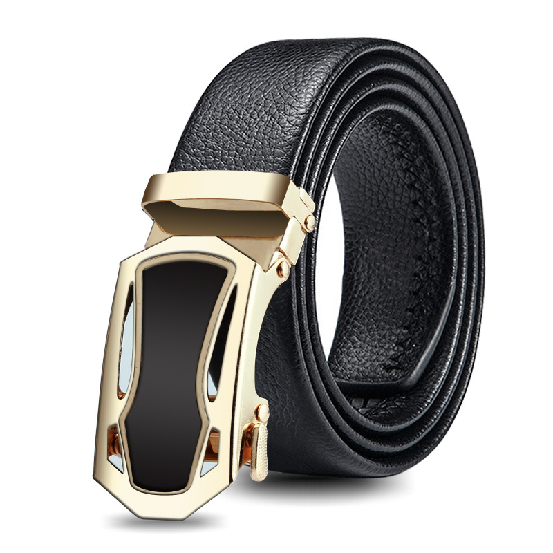 2023 New Hot Selling Men's Automatic Buckle Gift Belt Wrapping Pvc Durable and Scratch-resistant Men's Pants Belt in Stock_voghion.com
