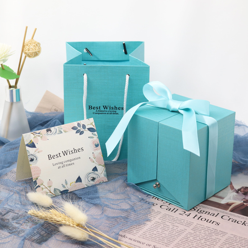 520g Weight Jewelry Boxes Classification 1 Set Quantity Fashion Solid Color Paper Jewelry Boxes 1 Set