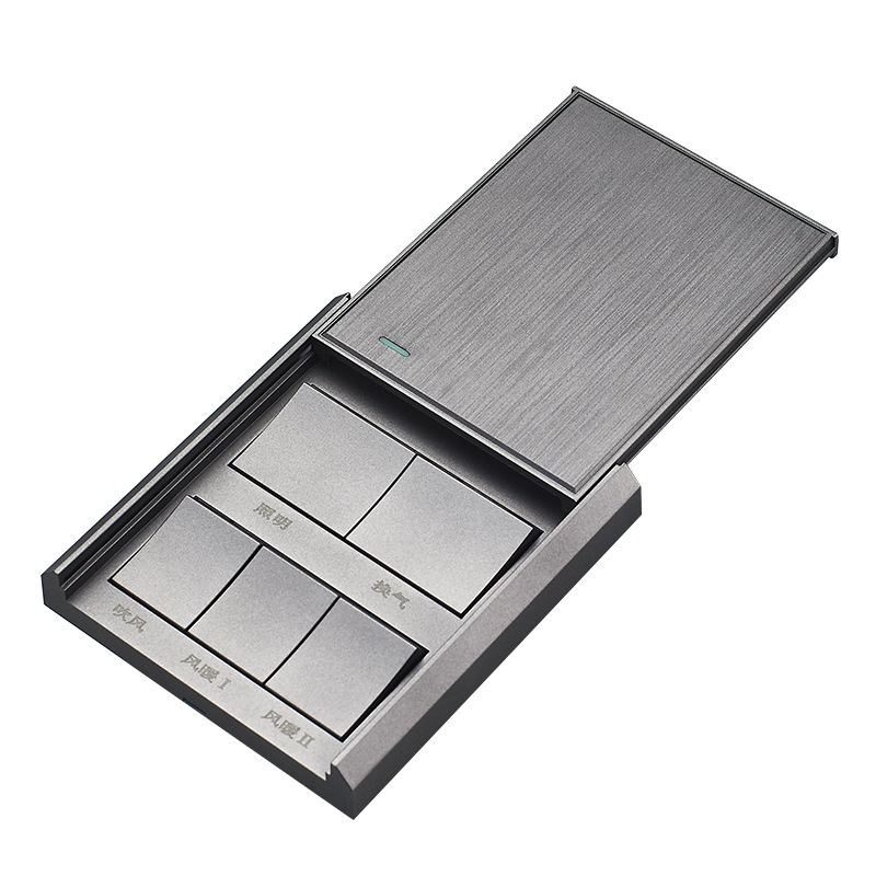 Sliding up gray five-open