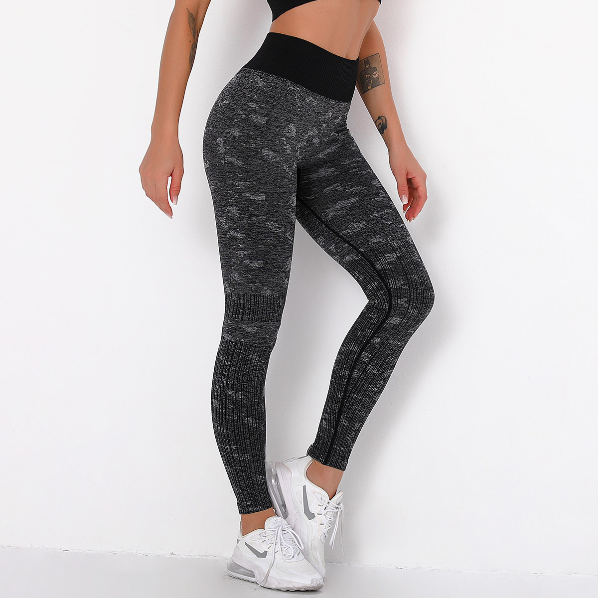 seamless striped camouflage yoga pants  NSNS10665