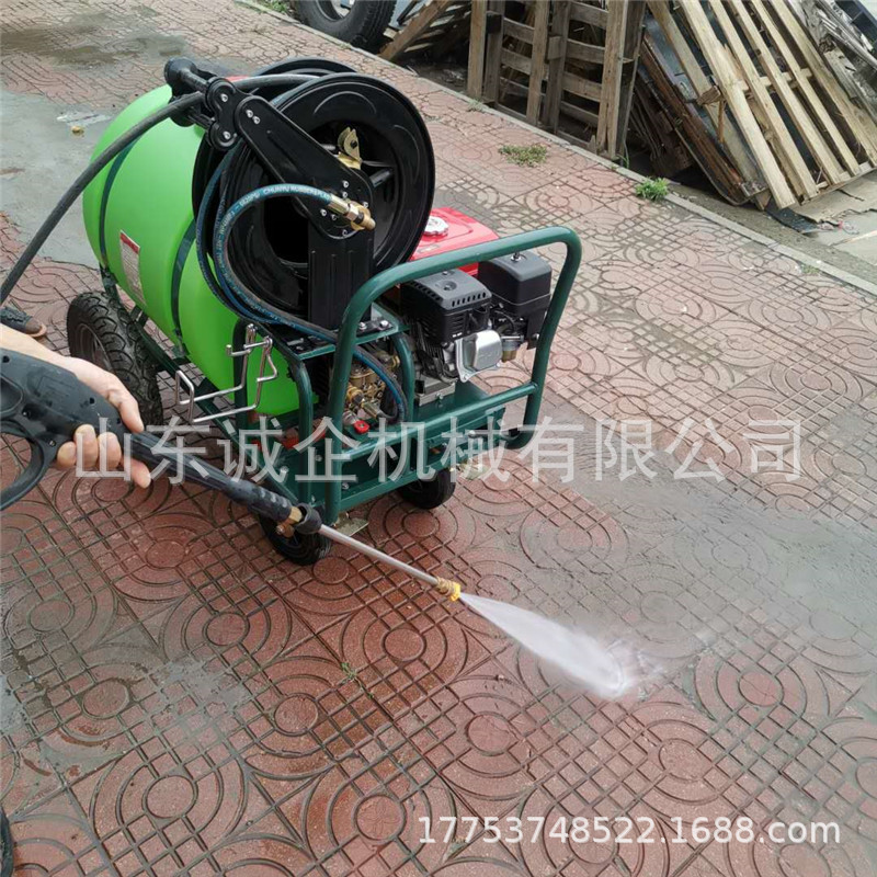 诚企机械批发户外移动式压洗地机 手推汽油动力家用洗车机