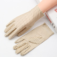 春夏高彈力氨綸手套黑白薄款女珠寶舞蹈表演防曬手套騎車禮儀手套