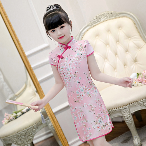 Cheongsam for kids Cheongsam children Chinese Dress country girl Qipao skirt baby children Chinese Dress national cheongsam