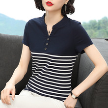 短袖女2022新款宽松夏装纯棉半袖t恤40岁中年妇女大码妈妈装上衣T