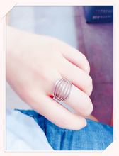 S925純銀戒指鏤空多排女生韓版復古活口食指指環個性佩戴