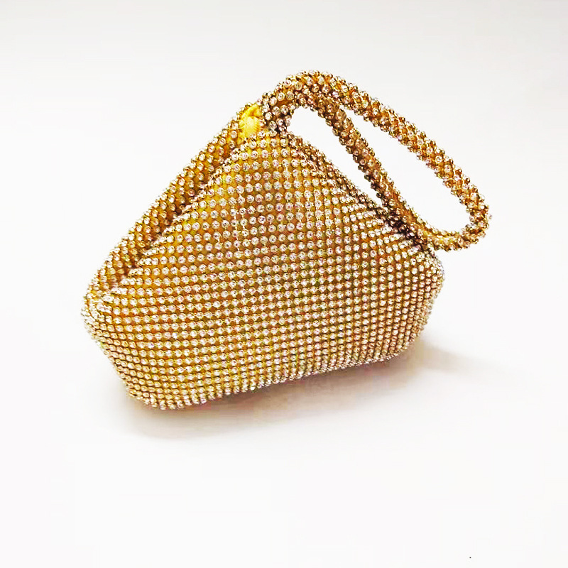 2020 Korean Fashion Women's Bag Diamond Enlarged Triangle Bag Round Dinner Bag Handbag