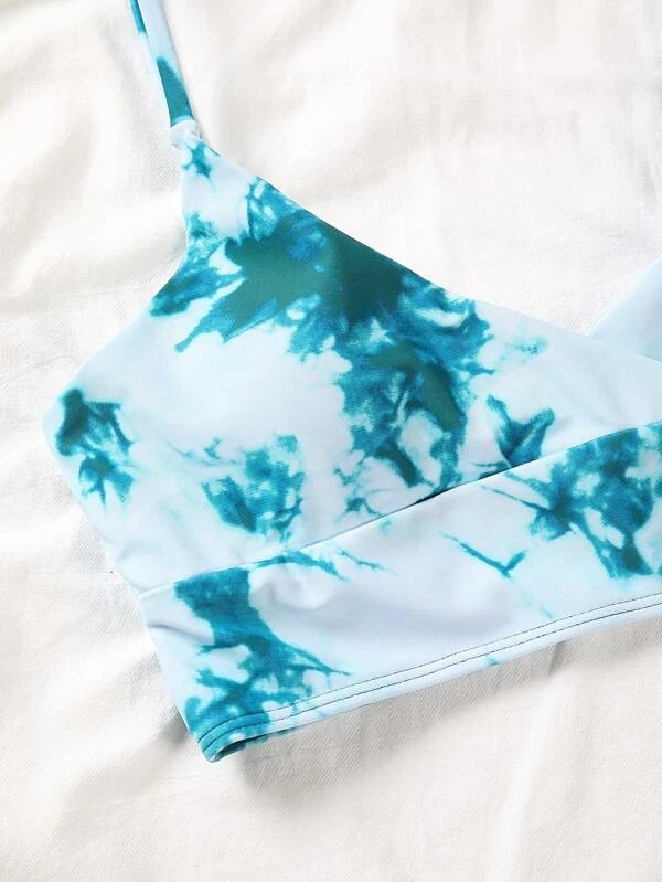 tie-dye contrast fashion bikini   NSHL39159