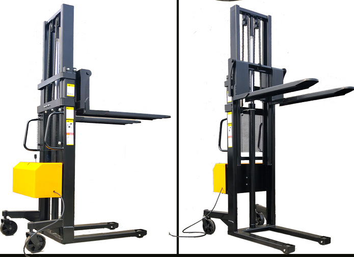 半电动叉车堆高车装卸车升高车液压自动搬运车电瓶铲车1吨2吨