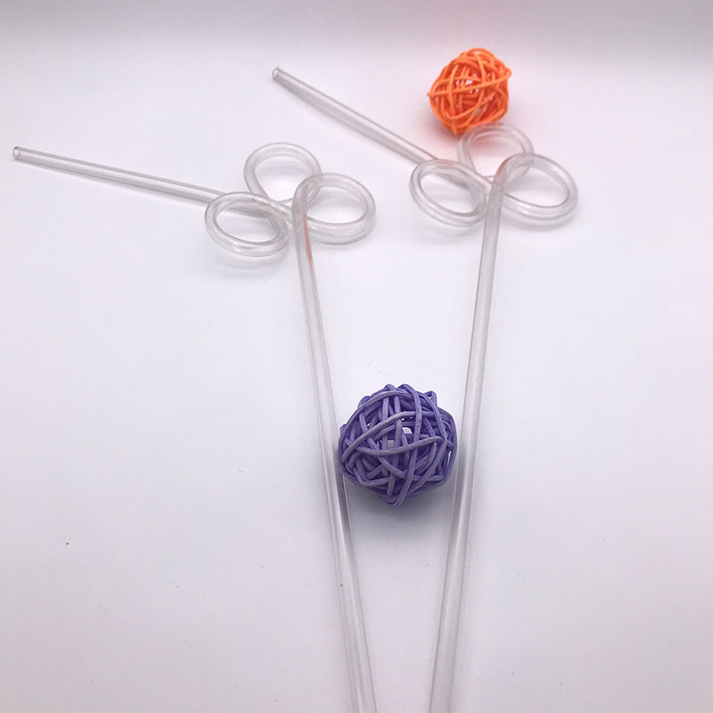 厂家销售高透明PETG造型吸管精美形状食品级FDA|ms