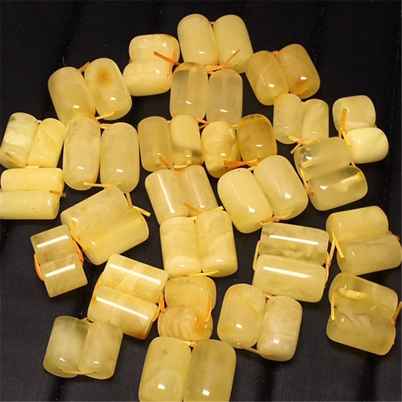 天然琥珀蜜蜡直筒桶珠 蜜蜡散珠 品质好 DIY配饰配件 厂家批发|ms