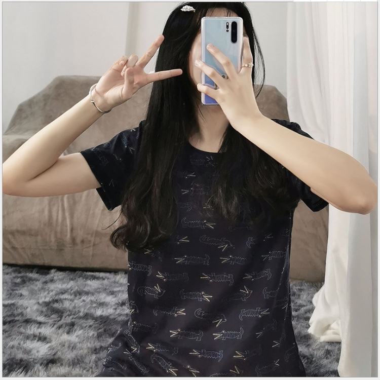 (285)空白鳄鱼-宝蓝-短