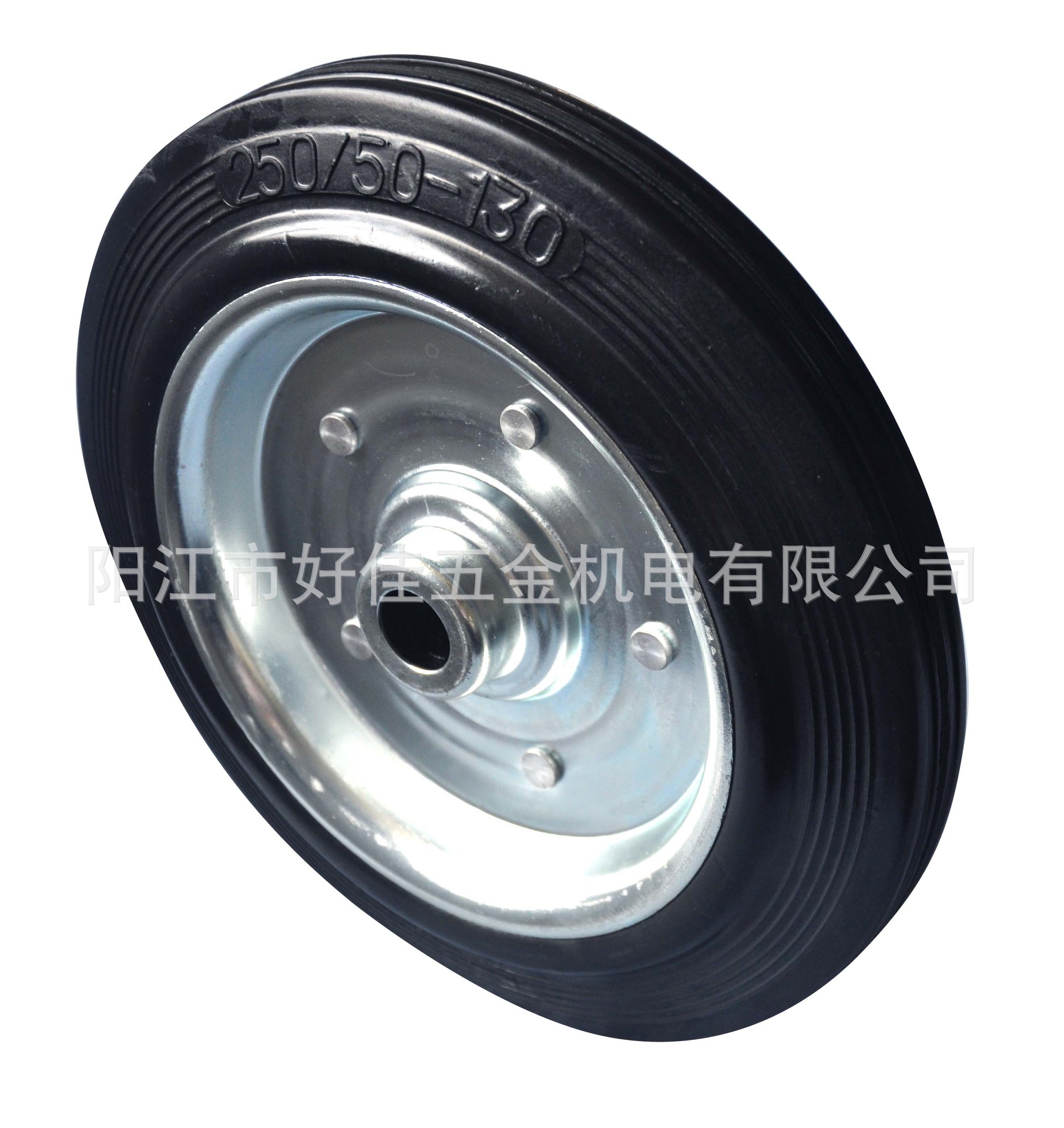 源头工厂直供10寸欧款铁框高耐磨橡胶工业脚轮