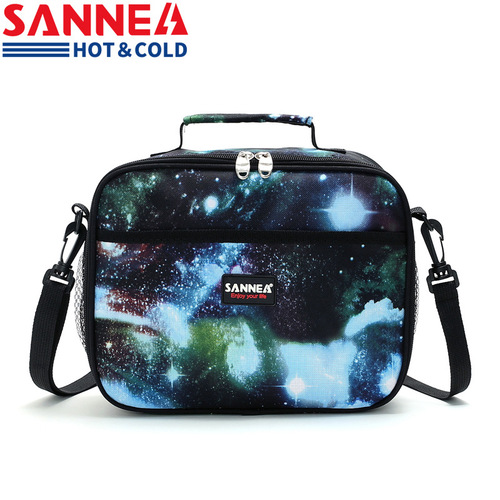 SANNE Insulated Bag Children's Lunch Bag Portable Cartoon Lunch Box Bag Fresh-keeping Cold Ice Bag Thickened Lunch Bag