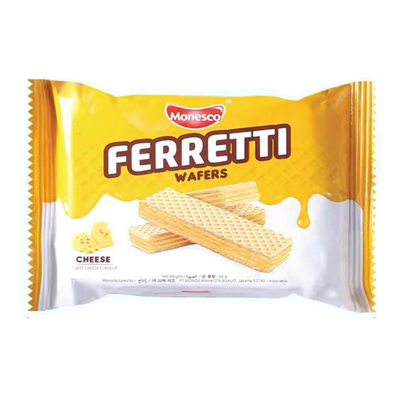 包邮 印尼进口佛拉蒂威化饼干奶酪味夹心50g网红零食 总代授权