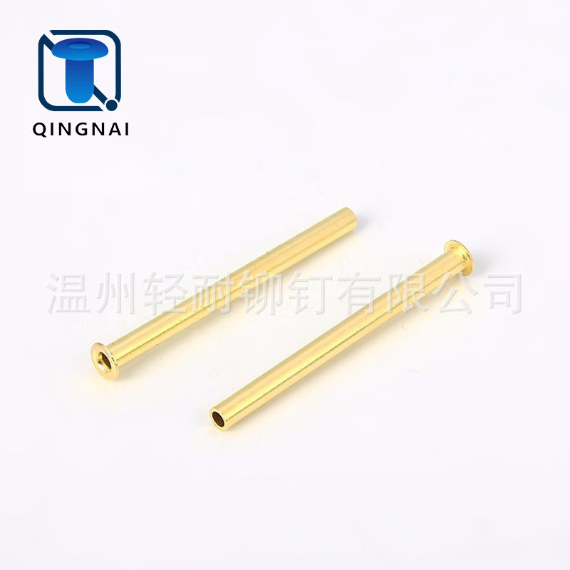 空心铆钉黄铜铆钉帽平φ3 紧固件连接件管状铆钉 平头铆钉
