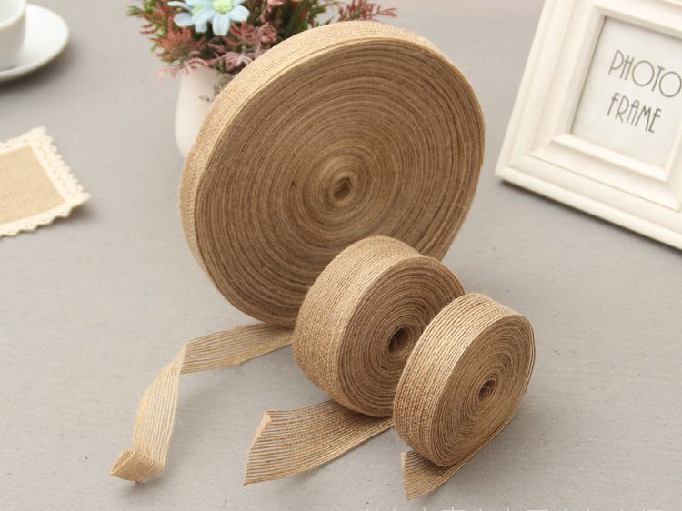 原色渔网丝麻织带