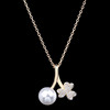 Fashionable universal brand necklace from pearl, chain for key bag , city style, internet celebrity