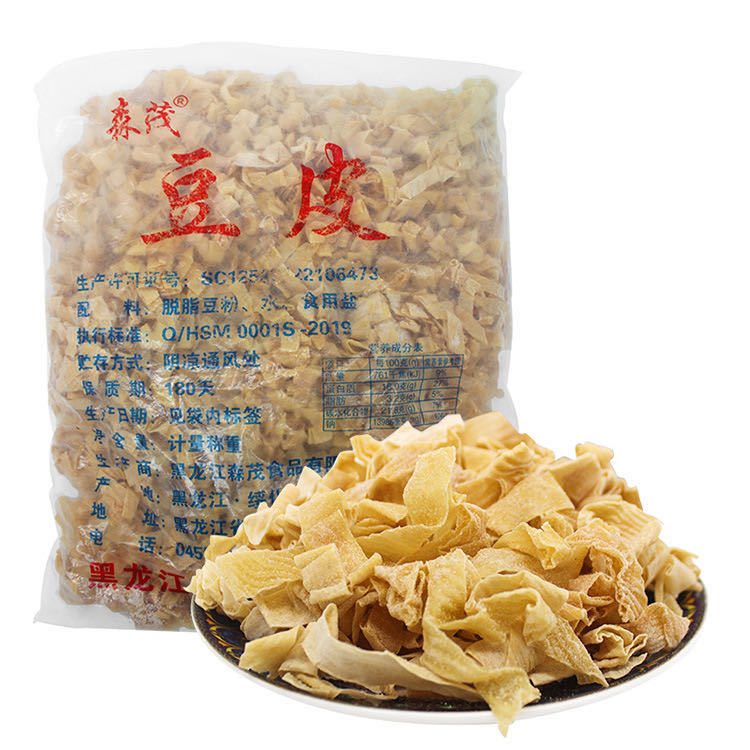 4斤裝豆皮森茂豆皮非油炸幹豆皮麻辣燙火鍋涼拌豆皮味道豆皮批發