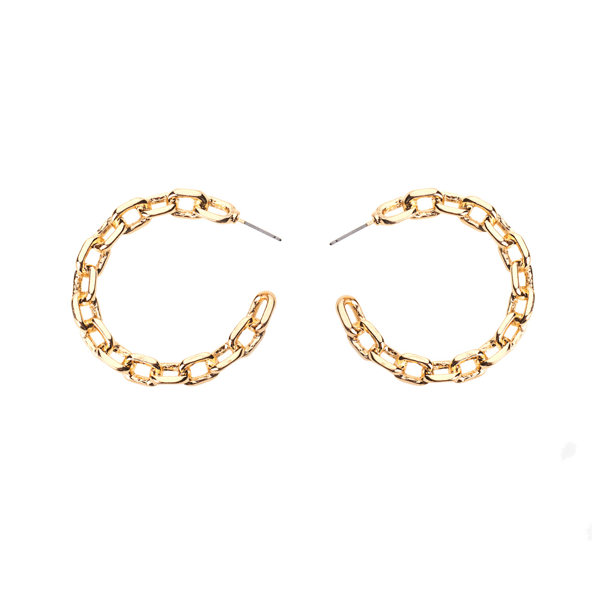 Pendientes De Aro Grandes De Moda Simple display picture 6