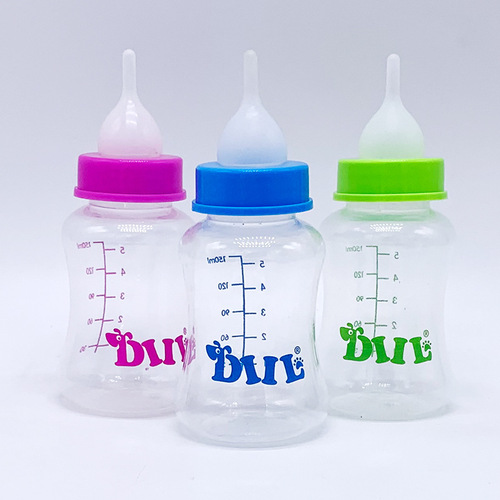 Pet bottle, dog bottle, puppy kitten baby rabbit teat bottle, Samoyed Golden Retriever puppy bottle, medication feeding 150ml